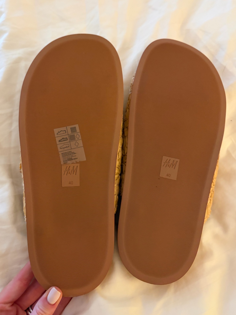 Raffia espadrille footbed sandals - Picture 6 of 7